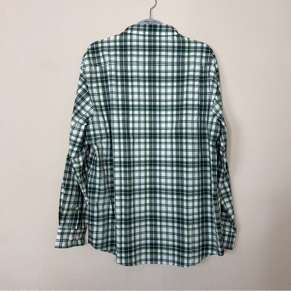 Coolibar men’s long sleeve green check plaid button down size M - Picture 5 of 10